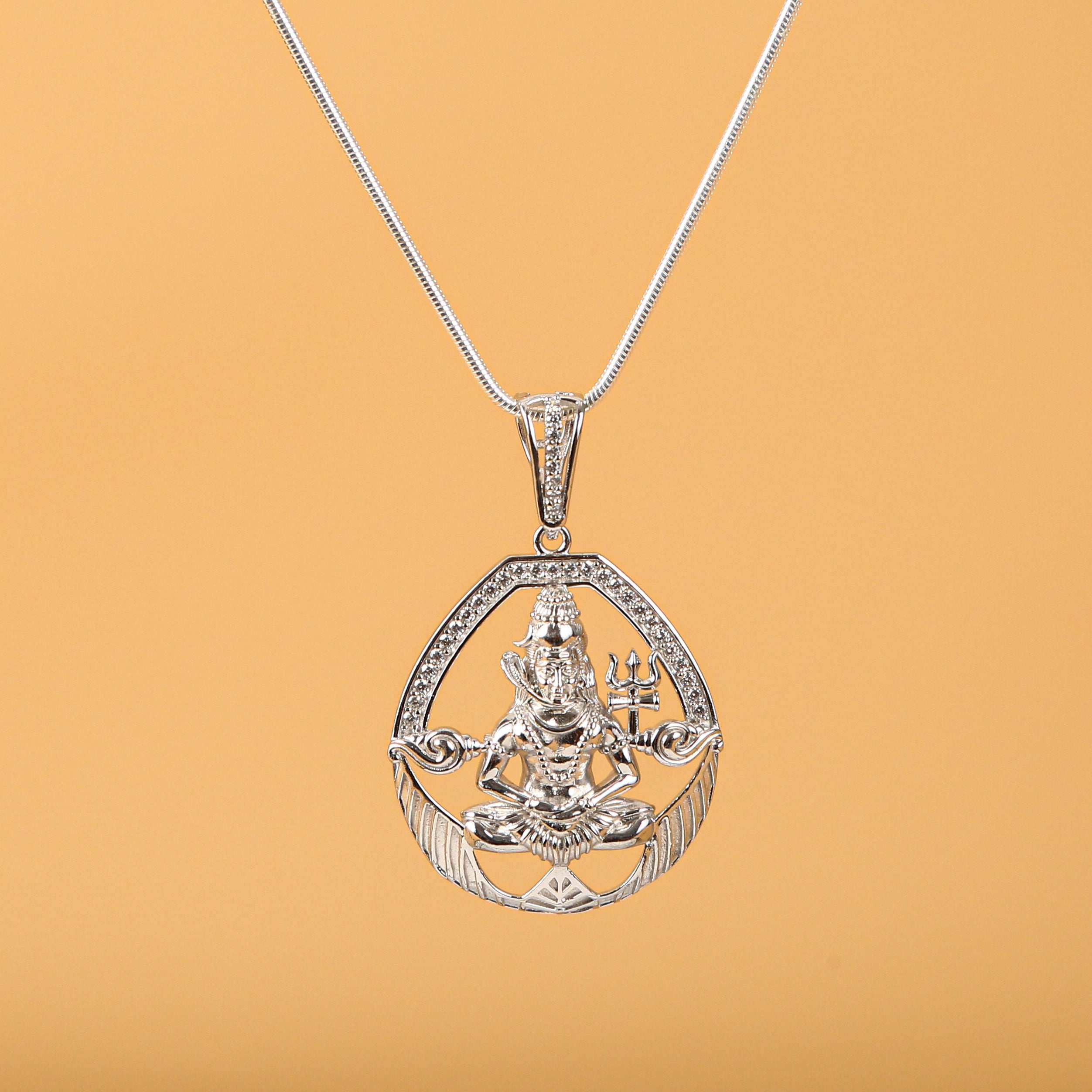 Om Shivlinga pure Silver Pendent