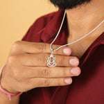 Load image into Gallery viewer, Divine Reflection: Silver Ganesha Pendant
