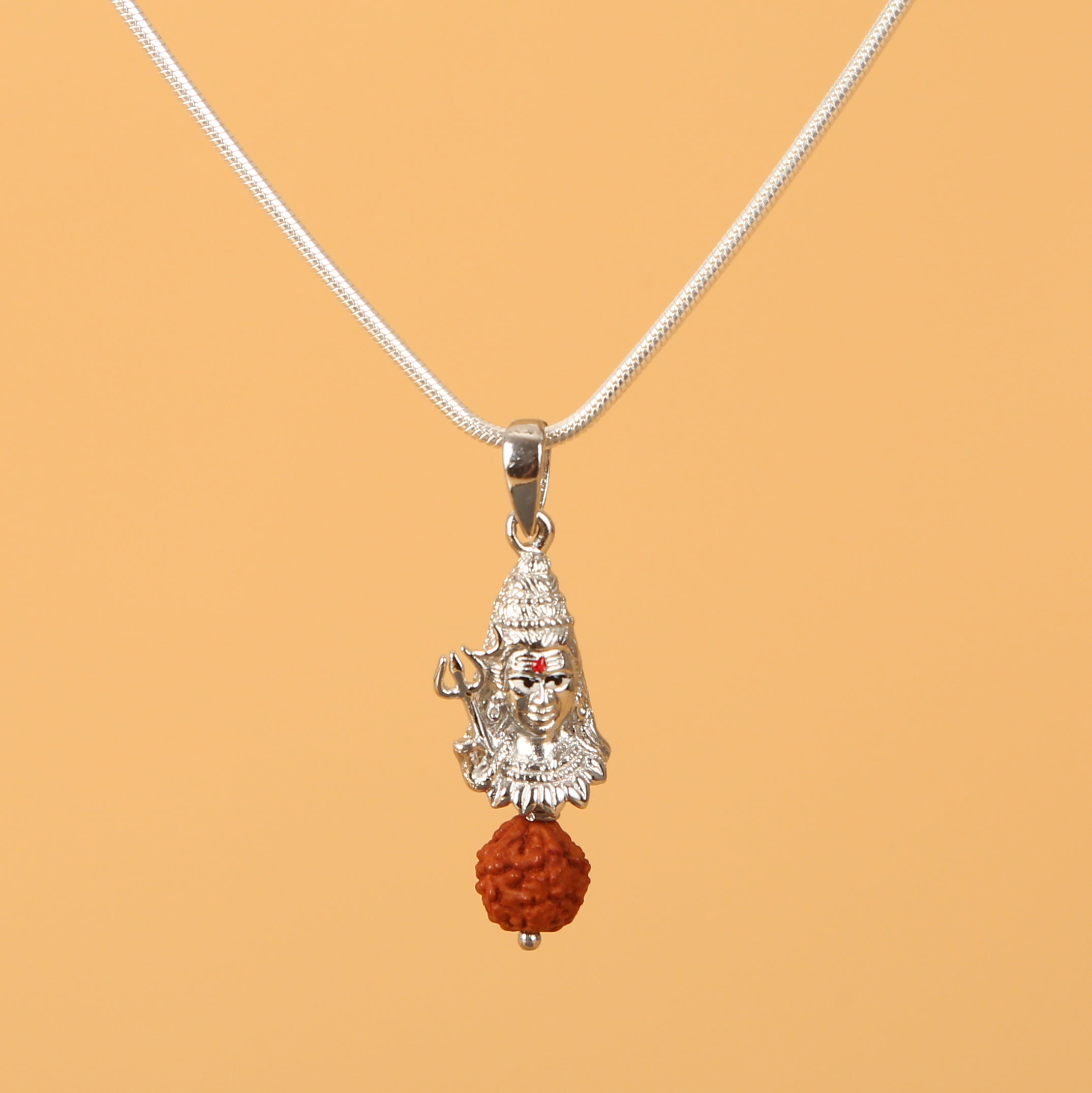 Mahadev's Embrace Silver Pendant