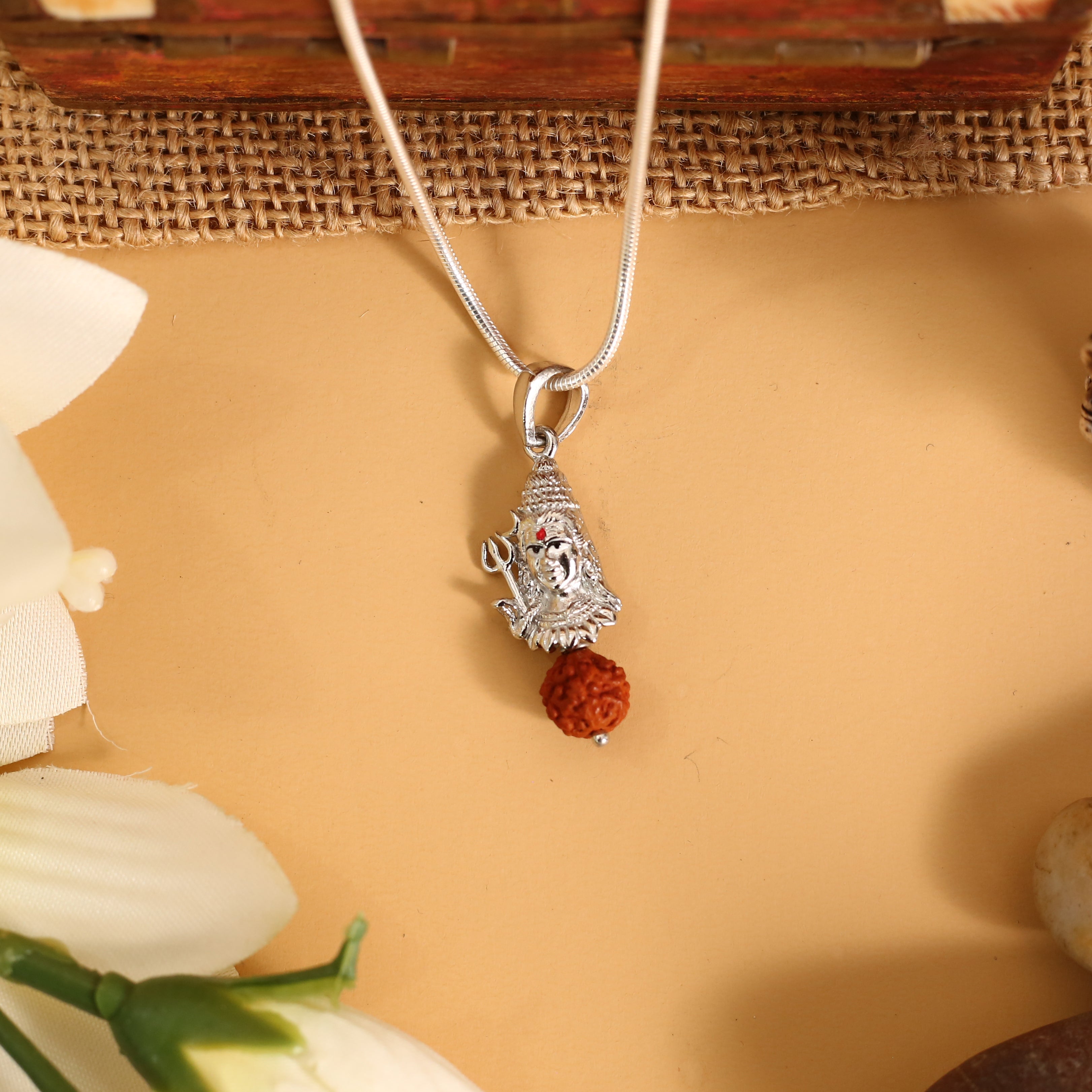 Mahadev Silver Pendent