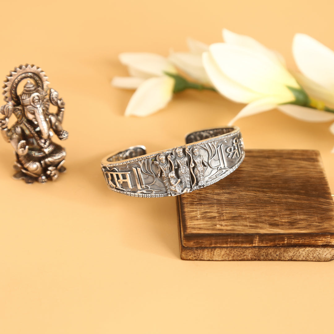 Shree Ram Darbar Pure Silver Kada Bracelet