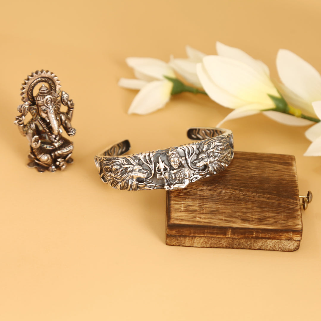 Shiva Pure Silver Bracelet/Kada : Second Edition