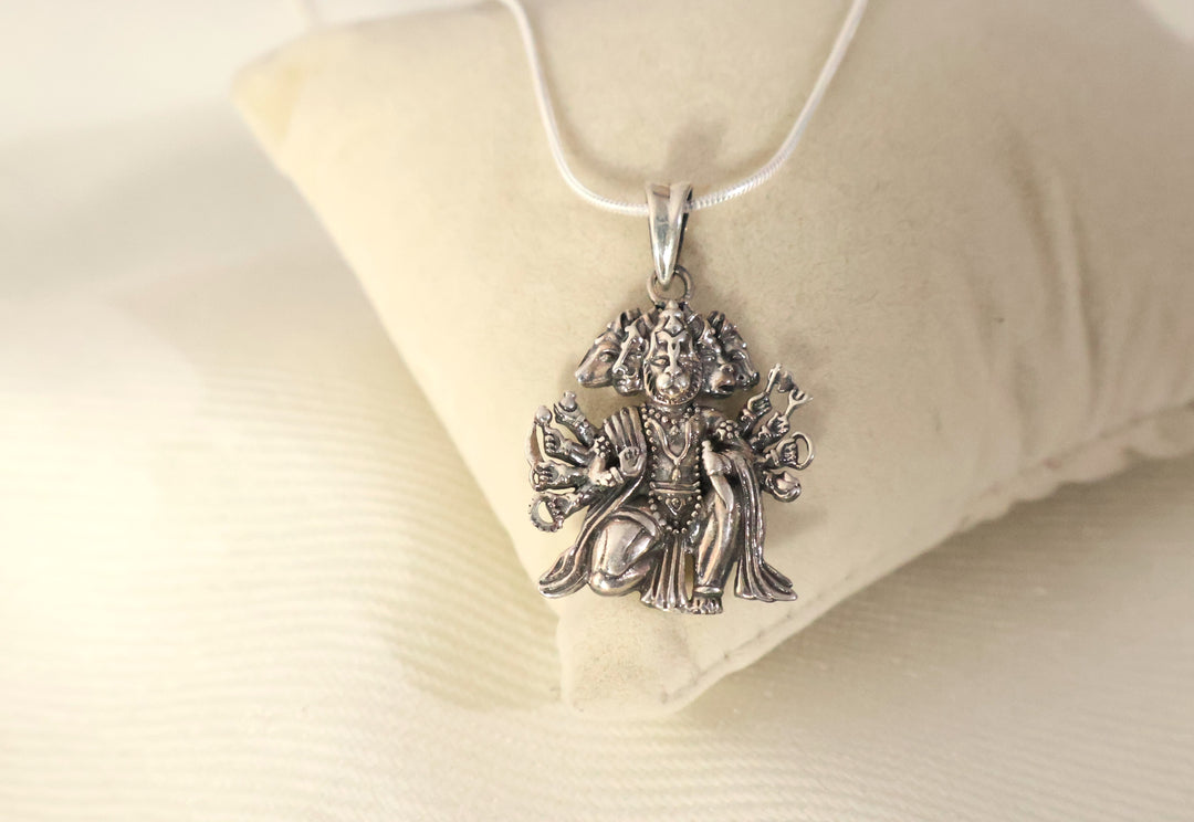 Five Faces of Faith: The Panch Mukhi Balaji Pure Silver Pendant/locket