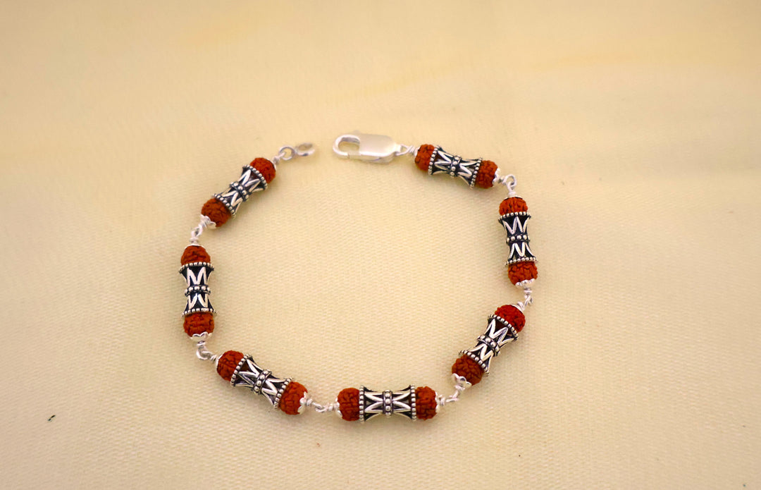 Silver Shiva Kada Bracelet