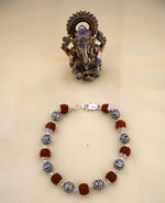 Load image into Gallery viewer, Rudraksha Silver Bracelet: Craftsman special edition
