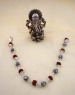 Load image into Gallery viewer, Rudraksha OM Silver Bracelet: Second edition
