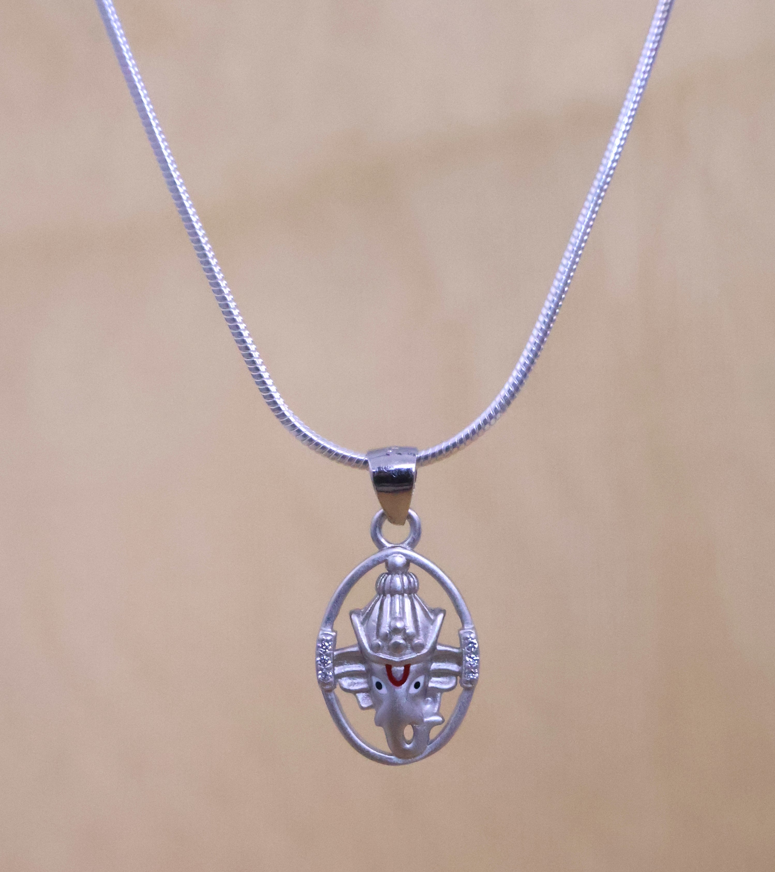 Eternal Blessings: Silver Ganesha Pendant