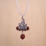 Load image into Gallery viewer, Rudraksha Pure Silver Om Namah Shivay Pendent
