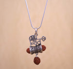 Load image into Gallery viewer, Rudraksha Pure Silver Shiva Pendent
