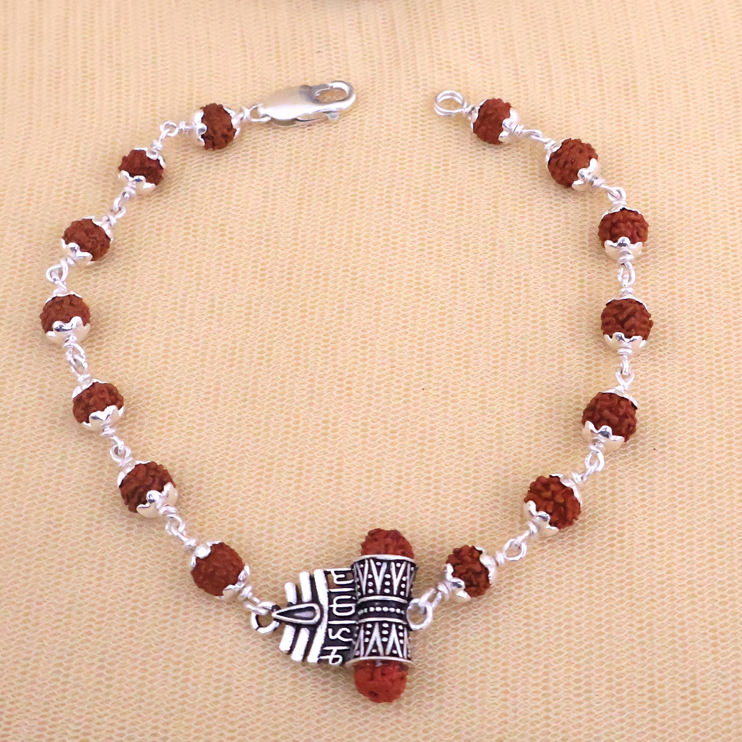 Rudraksha Silver Mahakal Bracelet: Sacred Connection