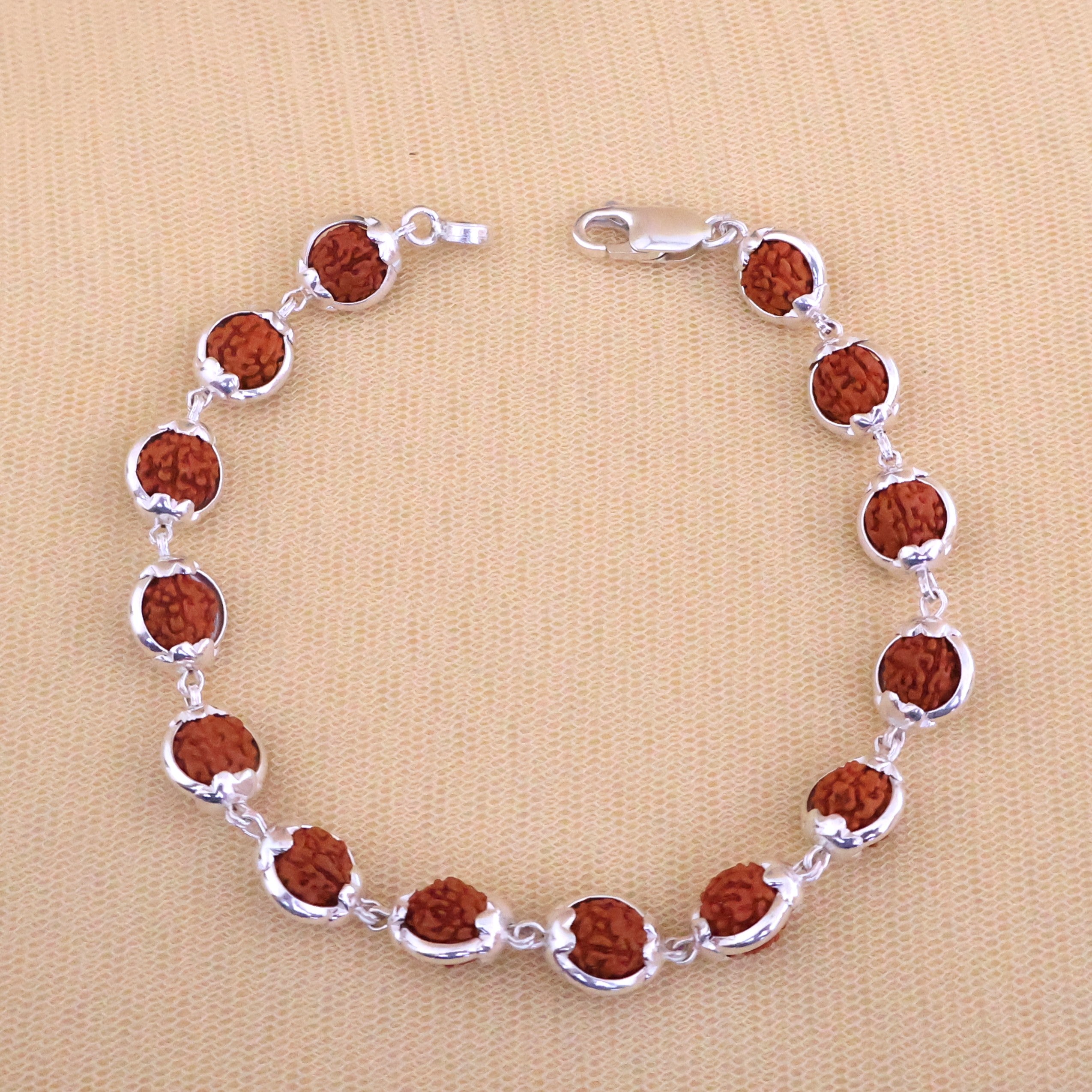 Rudraksha Silver Cap Bracelet: Sacred Connection