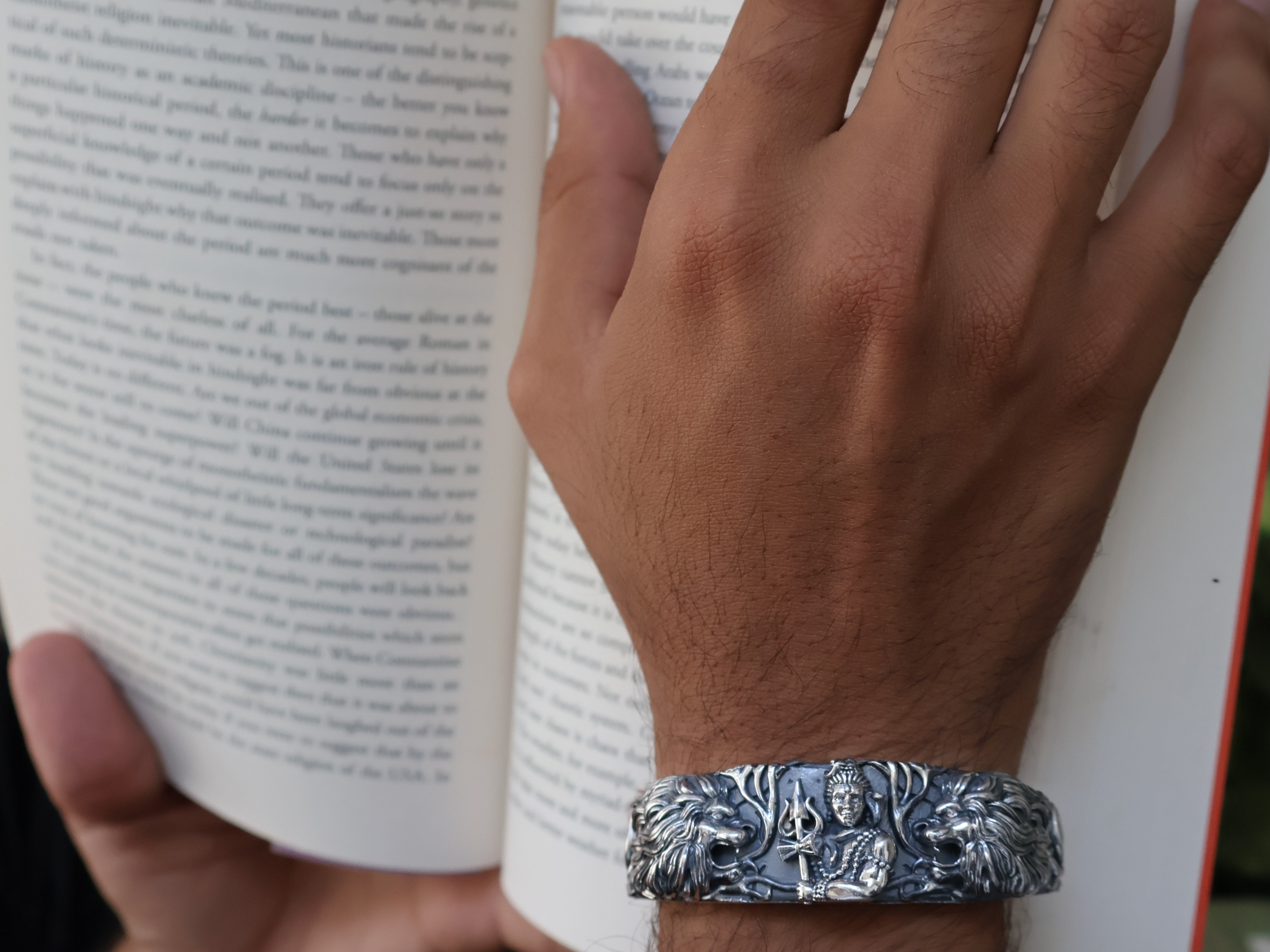 Shiva Pure Silver Bracelet/Kada : Second Edition