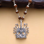 Load image into Gallery viewer, Sitted Shiva Embrace Silver Pendent
