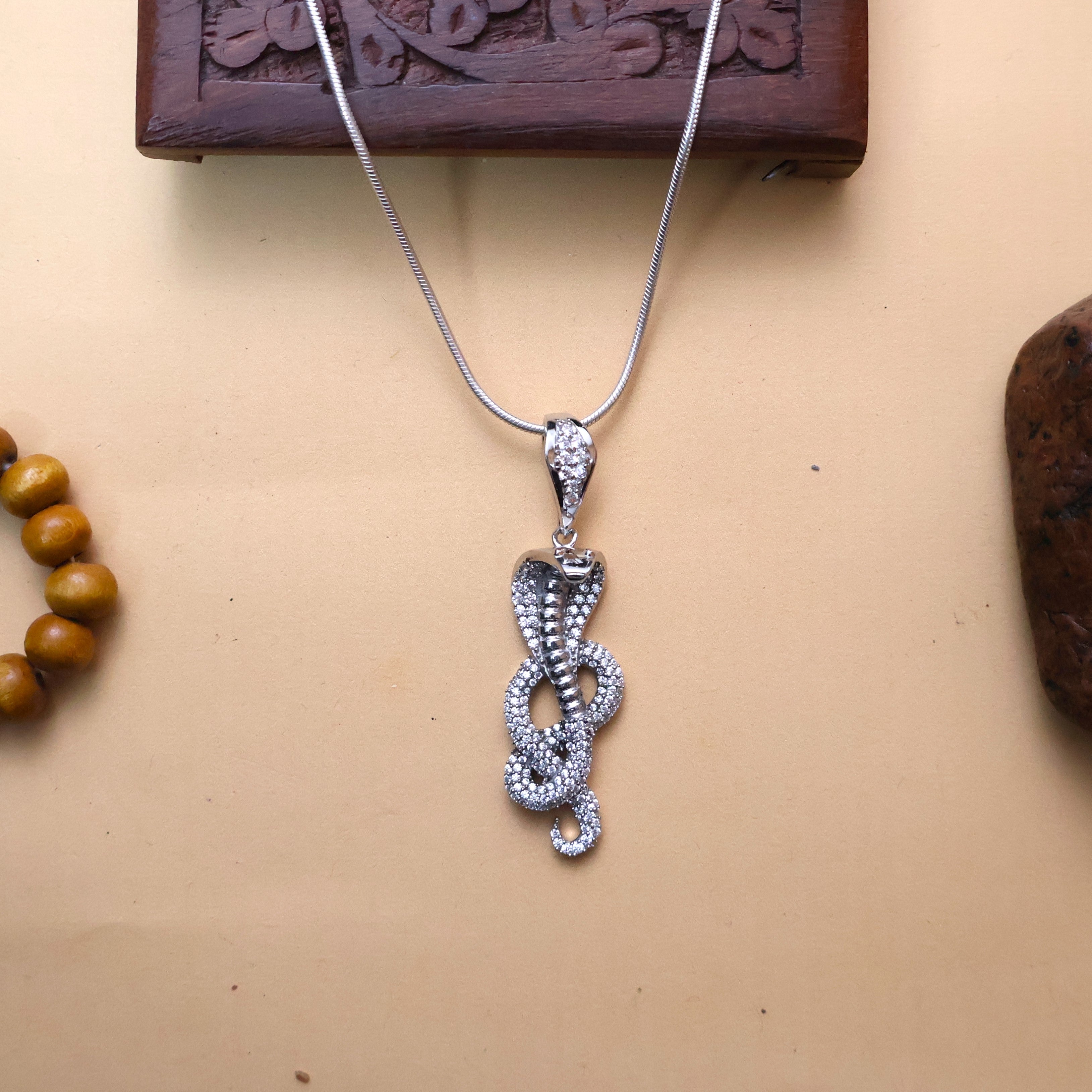 Snake Pure Silver Pendant