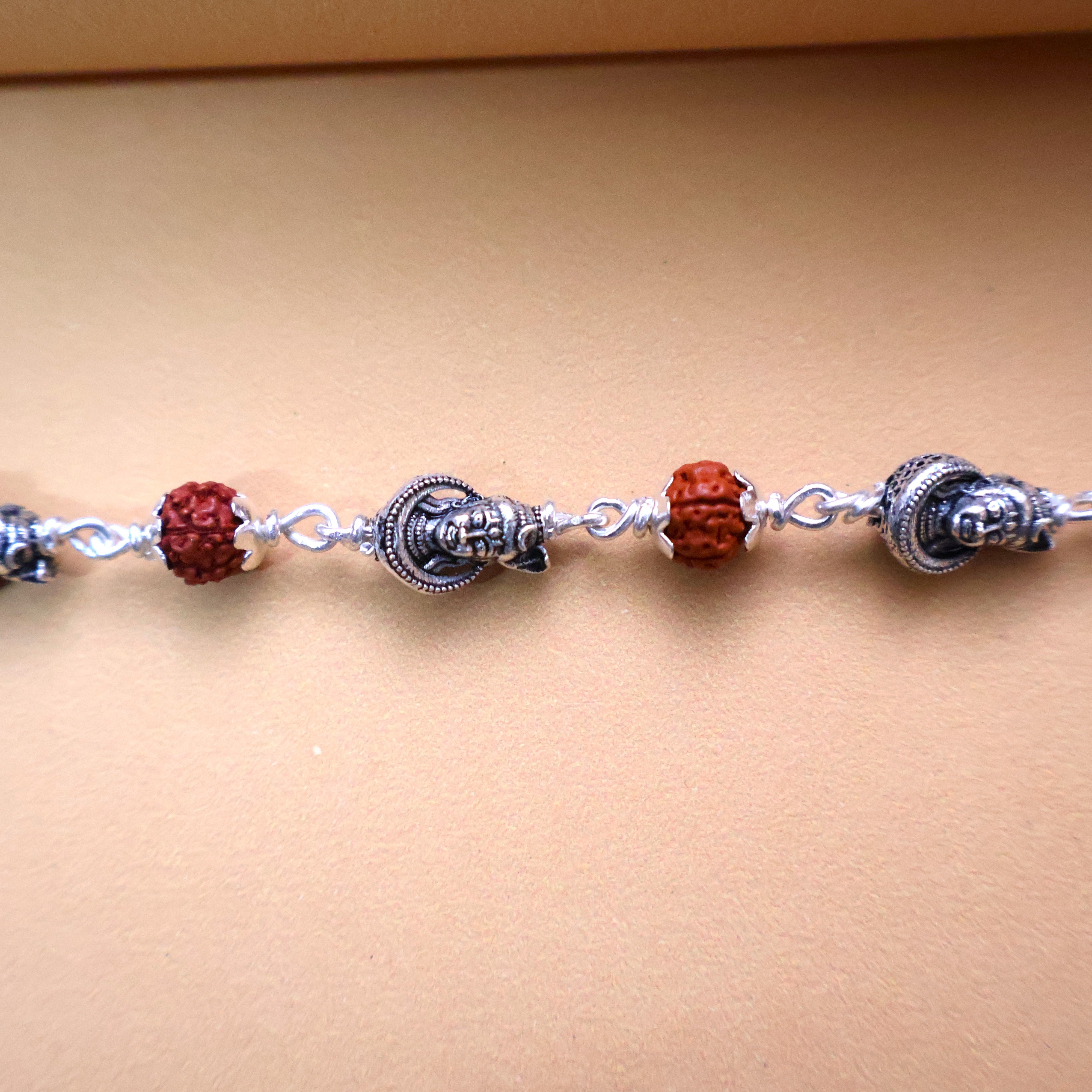 Pure Silver Rudraksha Bracelet: Shiva Edition