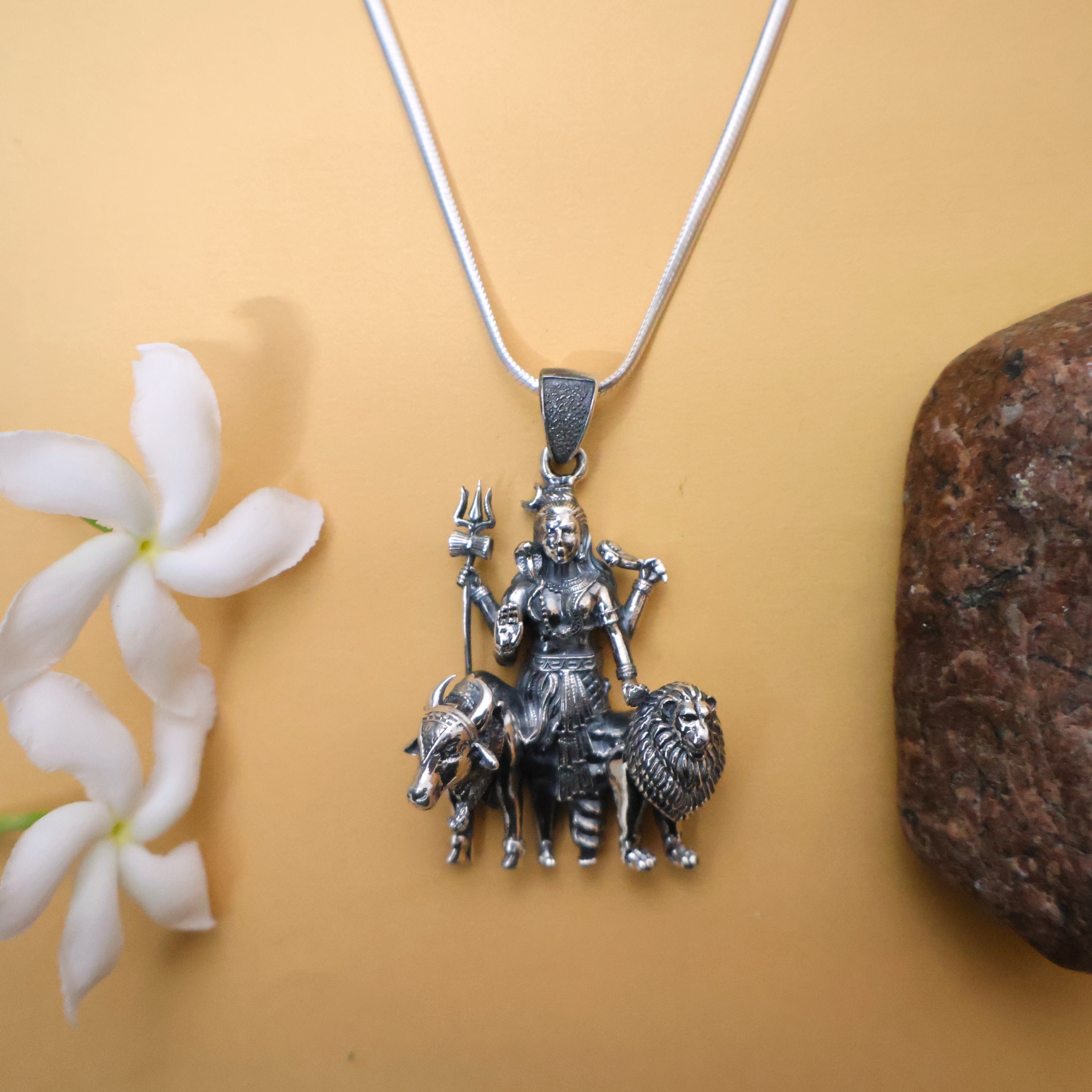 Shiva Shakti Pure Silver Pendant