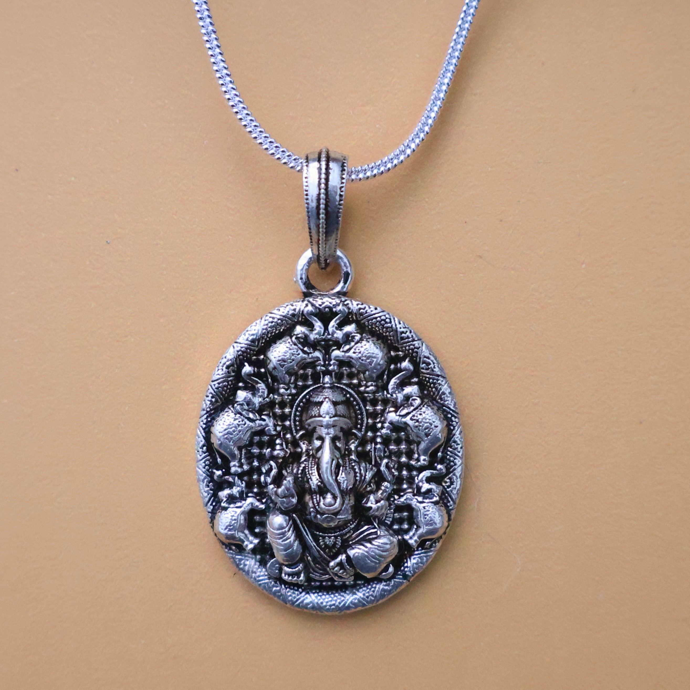 Ganesha Pure Silver Pendant