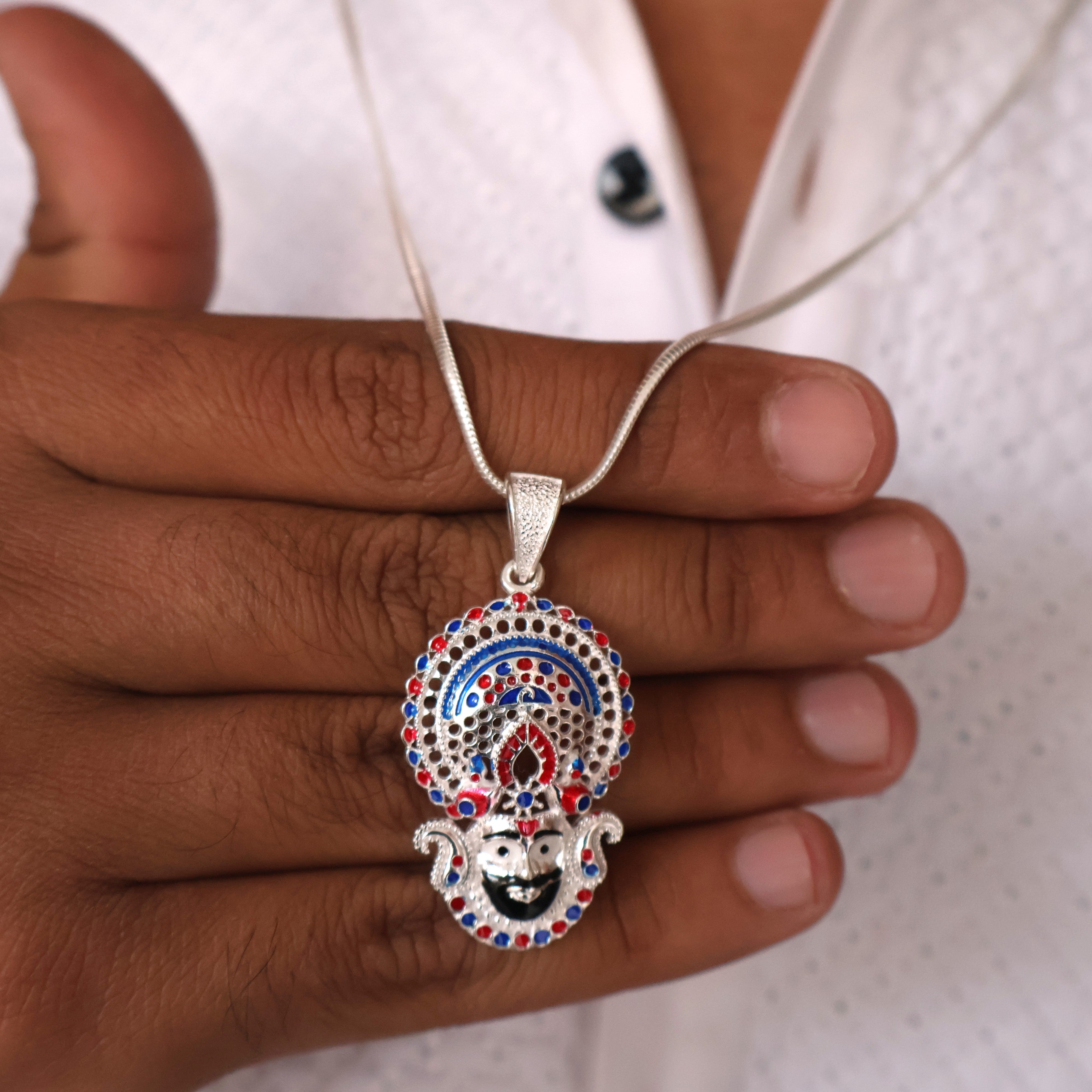 Pure Silver Khatu Shyam Pendant